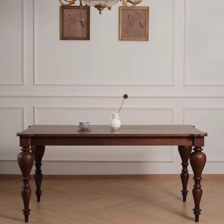 Solid teak premium designer 6 seater dining table